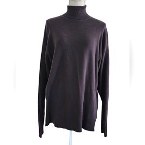 Franco Valeri Turtleneck Sweater Black Heavyweight Thick Women's Large